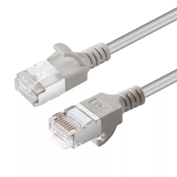 Cable de red Microconnect V-FTP6A0025-schlank gris 0,25 m Cat6a U/FTP (STP)