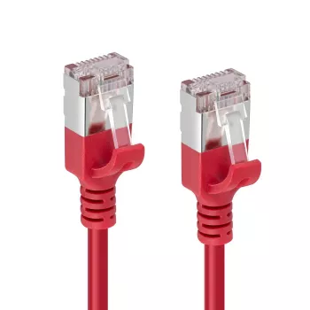 Cable de red Microconnect V-FTP6A01R-schlank rojo 1 m Cat6a U/FTP (STP)
