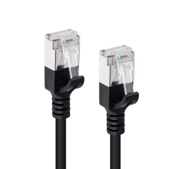 Microconnect V-FTP6A10S-schlank cable de red negro 10 m Cat6a U/FTP (STP)