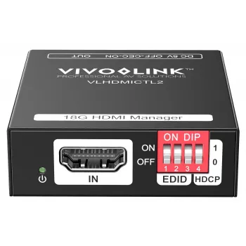 Vivolink VLHDMICTL2 emulador EDID 3840x2160 18 Gbit/s negro