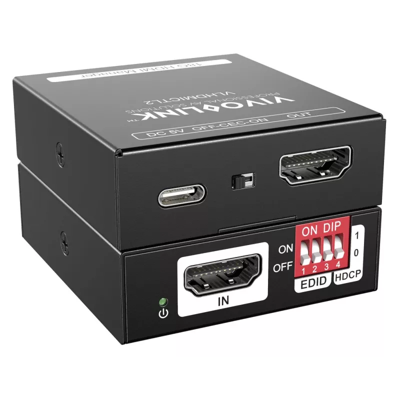 Vivolink VLHDMICTL2 emulador EDID 3840x2160 18 Gbit/s negro