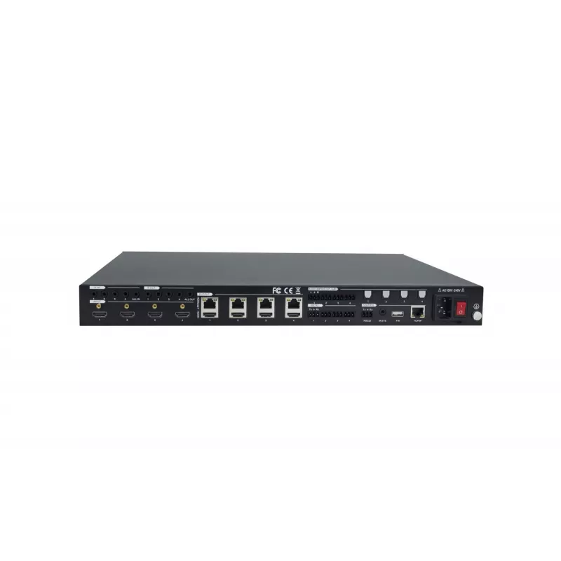 Vivolink VLHDMIMAT4X444 conmutador de matriz AV pantalla integrada 65 W