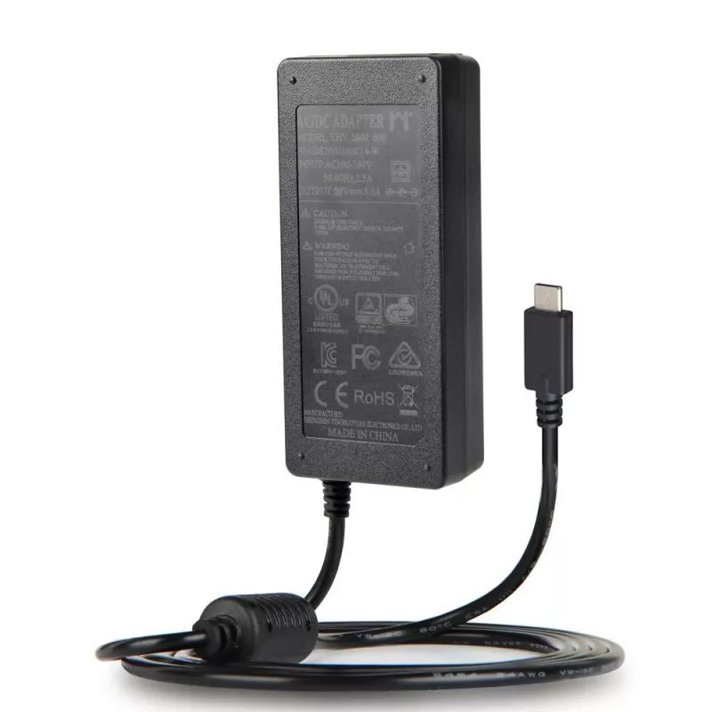 VivoLink VLUSBCPWR100 cargador USB-C PD de 100 W, cables de alimentación UE y Reino Unido