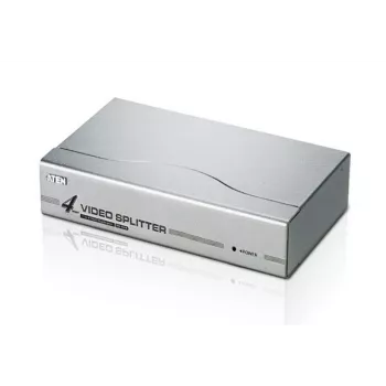 Divisor de vídeo VGA de 4 puertos ATEN (350 MHz), VGA, 4x VGA, 1920 x 1440 píxeles, Plateado, Metal, 30 m