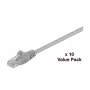 Microconnect V-UTP5005VP Cable de red Cat5e U/UTP, 0,5 m, gris, pack de 10