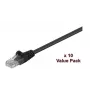 Microconnect V-UTP505SVP cable de red Cat5e U/UTP 5 m, negro, pack de 10