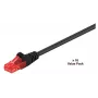 Microconnect V-UTP602SVP cable de red patch Cat6 U/UTP 2 m, negro, pack de 10
