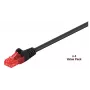 Microconnect V-UTP620SVP Cable de red patch Cat6 U/UTP, 20 m, negro, pack de 4