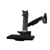 Estación de trabajo de montaje en pared StarTech.com – Escritorio elevable articulado Full-Motion con brazo ergonómico regulable en altura para monitor y bandeja de teclado – Soporte para ratón y escáner – Pantalla VESA individual