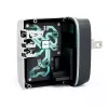 Cargador de interior ALOGIC 3X67 cargador GaN 67W multinacional 2 USB Type-C