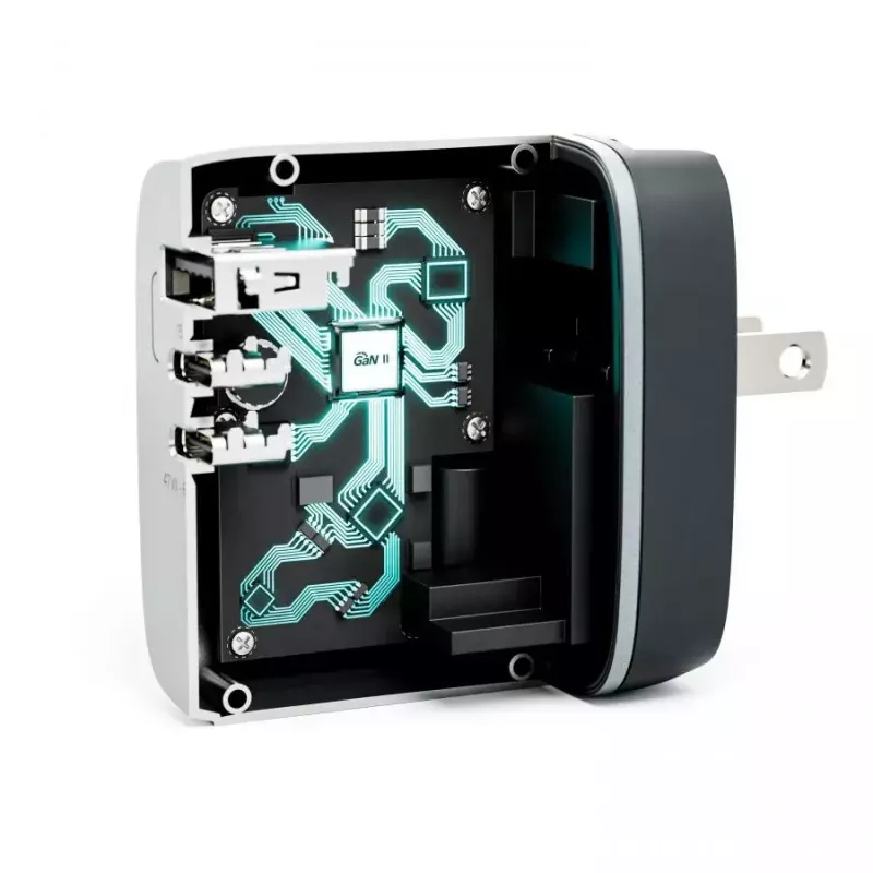 Cargador de interior ALOGIC 3X67 cargador GaN 67W multinacional 2 USB Type-C