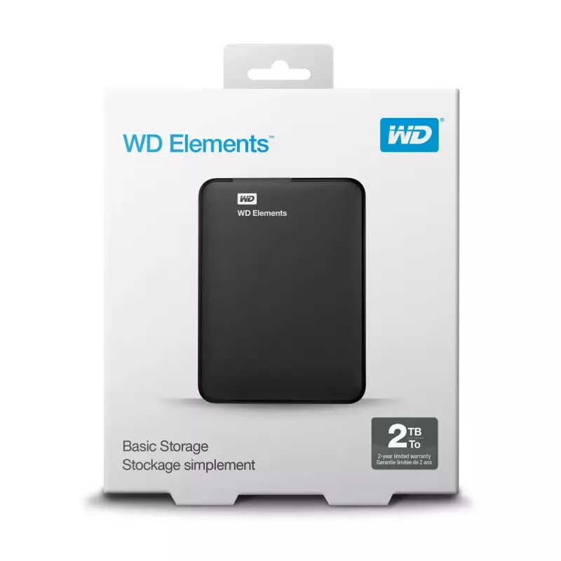 Disco duro externo Western Digital WD Elements 2 TB 2,5 pulgadas USB 3.2 negro