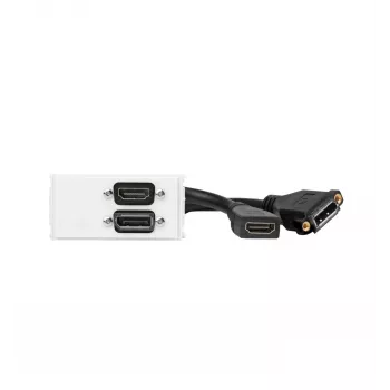 Vivolink WI221267 conector hembra HDMI + DisplayPort blanco