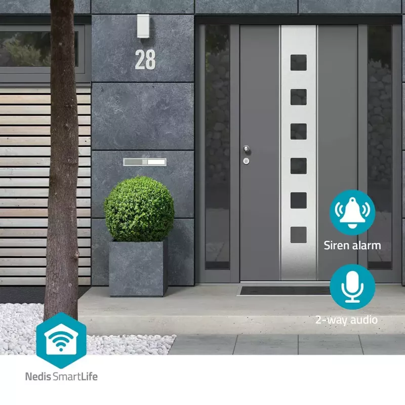 Cámara de vigilancia IP Nedis WIFICOL20BK exterior 1920x1080 inalámbrica negra