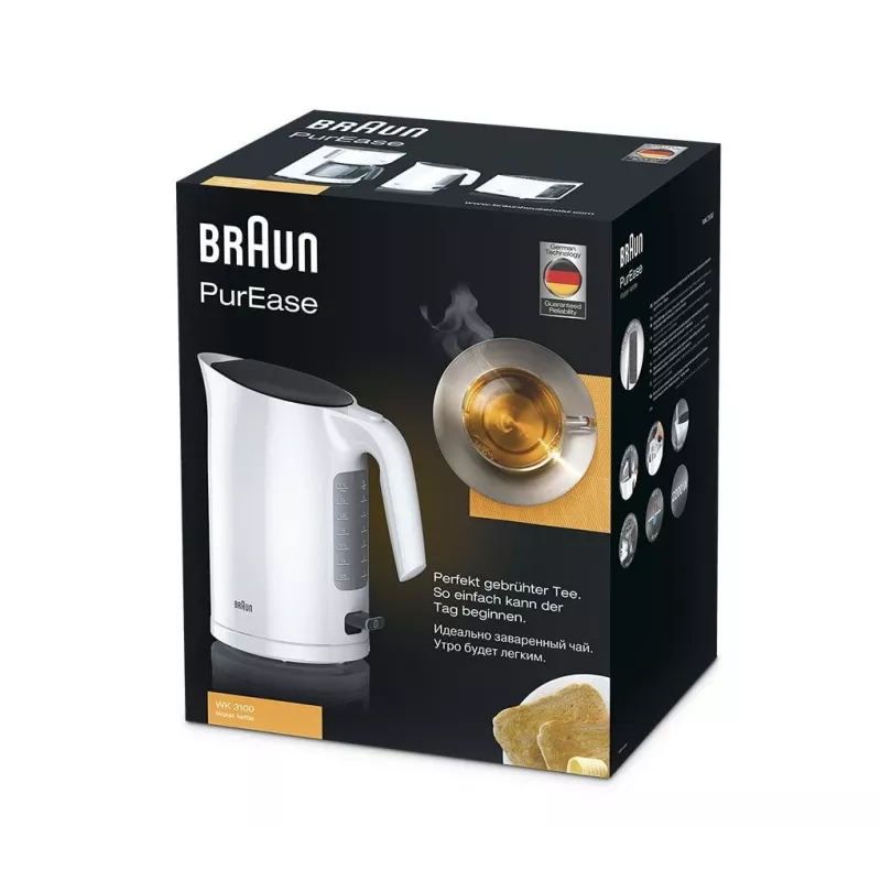 Hervidor Braun PurEase WK 3100 WH 1,7 L 2200 W blanco