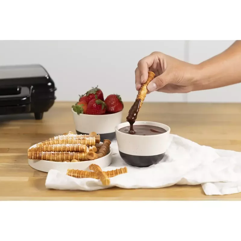 Máquina de gofres y patatas Tristar WF-1171, 1000 W, placa 28,5×15,2 cm, acero inoxidable, 1,5 kg