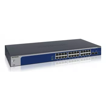 NETGEAR XS724EM Managed L2 10G Ethernet (100/1000/10000) 1U azul, gris