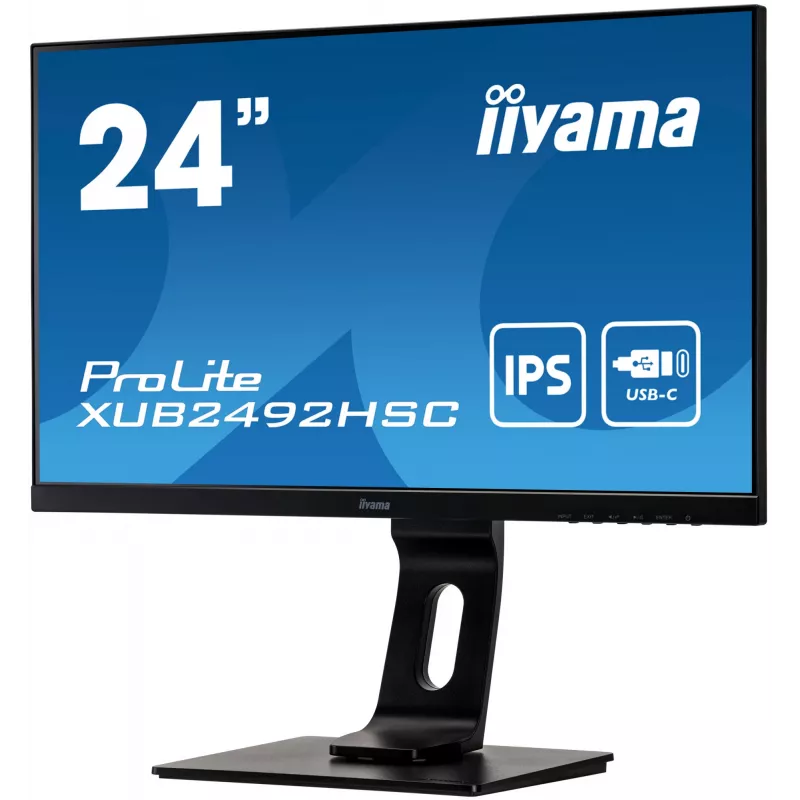 iiyama ProLite XUB2492HSC-B1 monitor LED de 61 cm (24 pulgadas), IPS, Pivot, USB-C