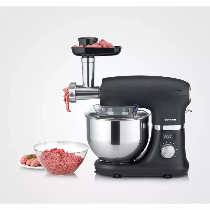 Severin ZB 5591 accesorio picadora de carne para robots de cocina KM 3896, KM 3897, KM 3898, plateado/negro