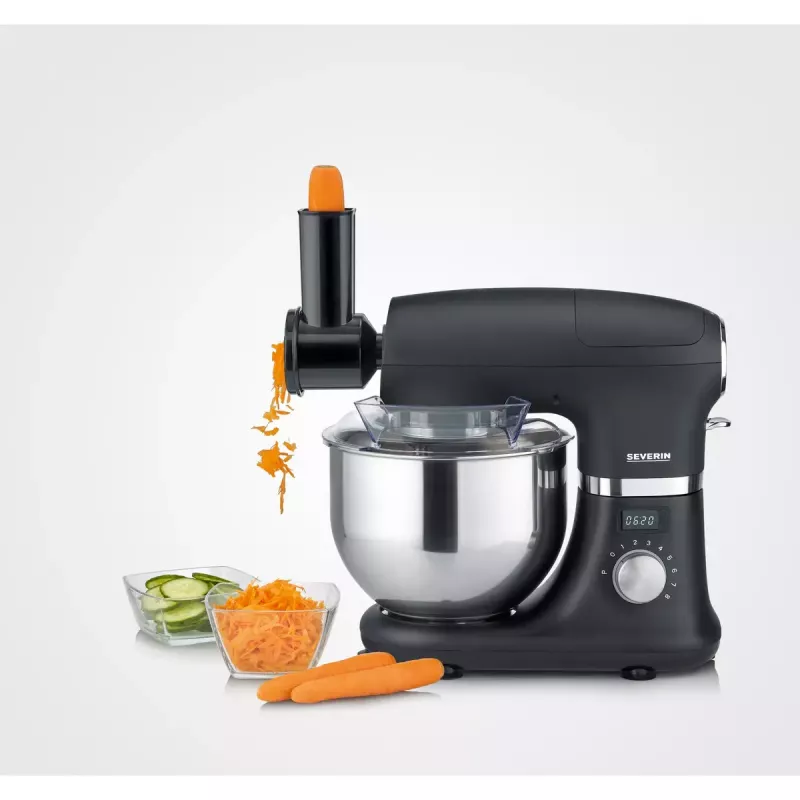 Severin ZB 5592 accesorio cortador de verduras para robot de cocina, 3 tambores de acero inoxidable