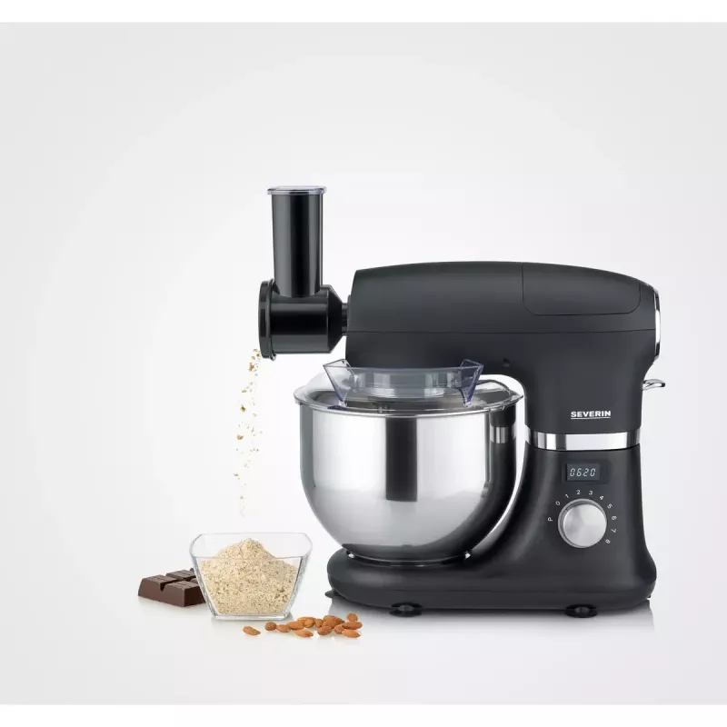Severin ZB 5592 accesorio cortador de verduras para robot de cocina, 3 tambores de acero inoxidable