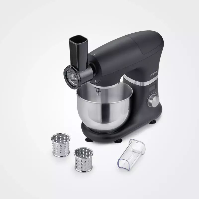 Severin ZB 5592 accesorio cortador de verduras para robot de cocina, 3 tambores de acero inoxidable
