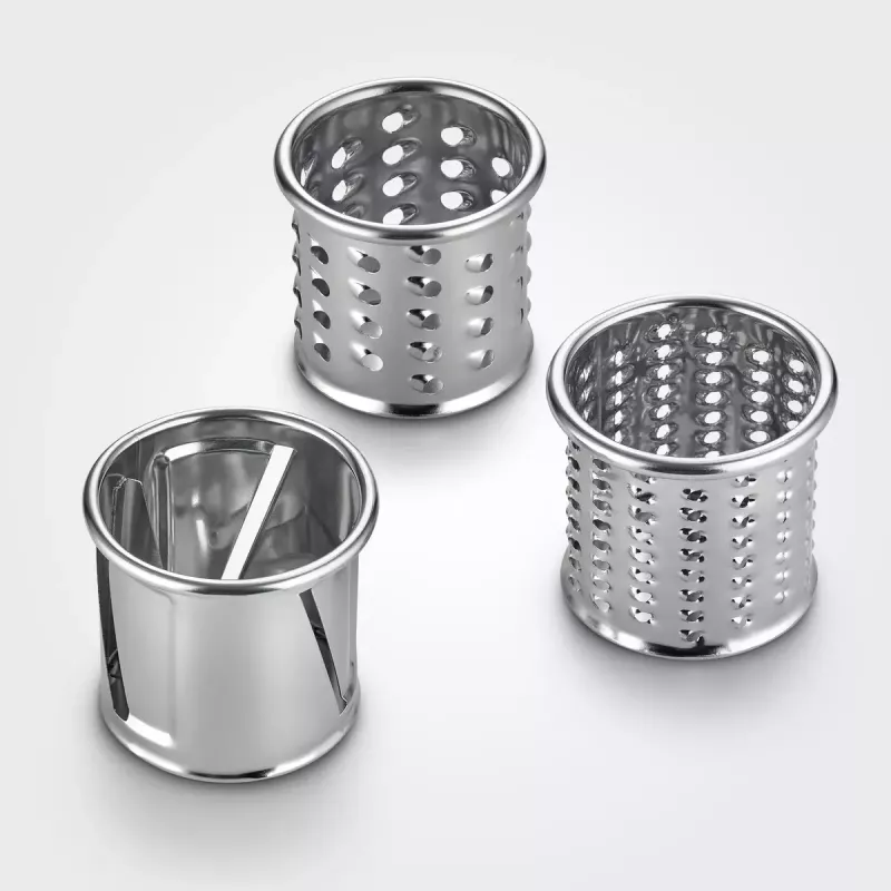 Severin ZB 5592 accesorio cortador de verduras para robot de cocina, 3 tambores de acero inoxidable