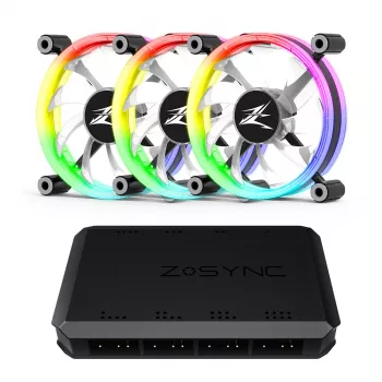 Zalman ZM-LF120A3 Sistema de refrigeración para ordenador Ventilador para caja de ordenador 12 cm Negro, Blanco