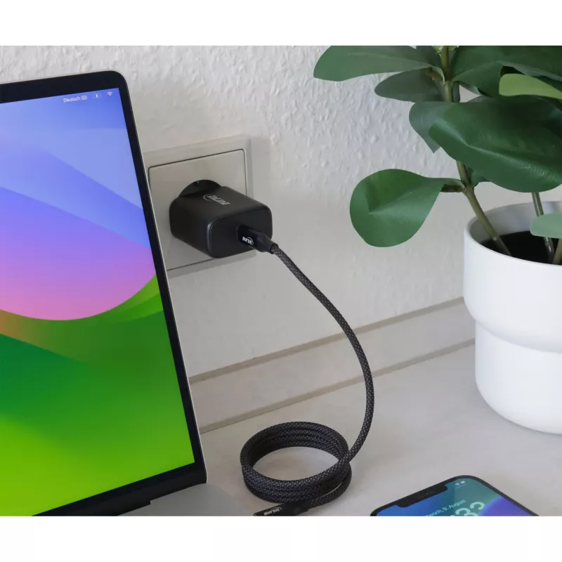 InLine USB PD fuente de alimentación, cargador GaN, USB-C único, Power Delivery, 65 W