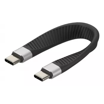 Techly ICOC-USBC-FL-U4 Cable USB USB4 Gen 2x2 0,124 m negro