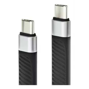 Techly ICOC-USBC-FL-U4 Cable USB USB4 Gen 2x2 0,124 m negro