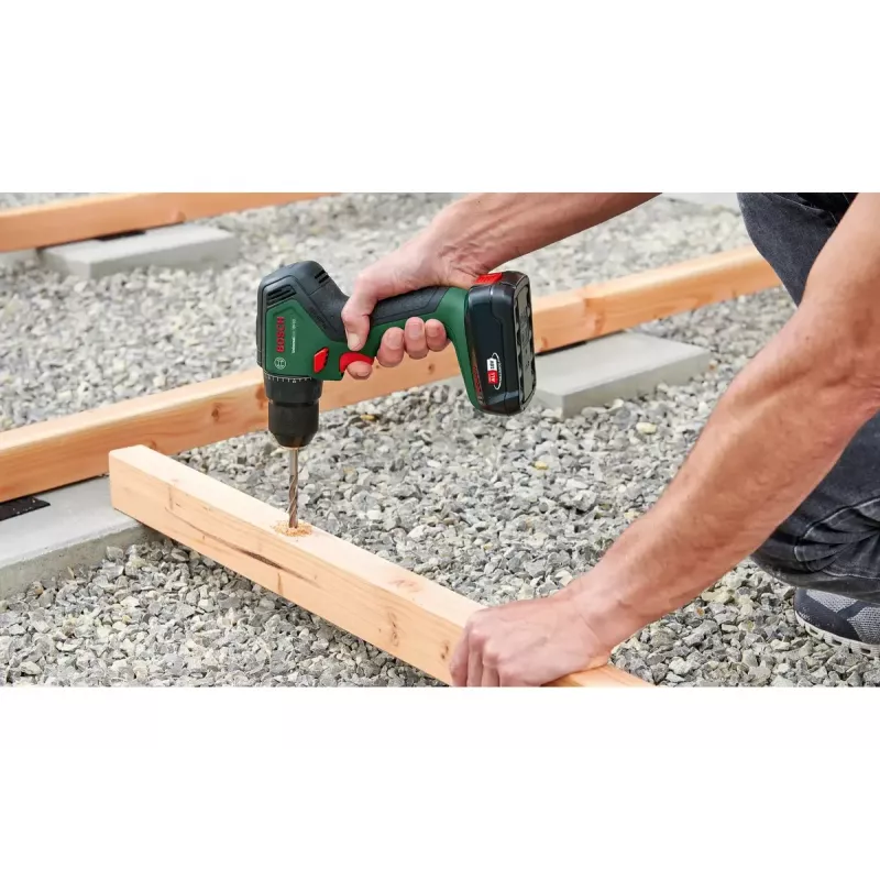 Bosch UniversalDrill 18V-60 06039D7001 taladro inalámbrico, batería de iones de litio de 2,0 Ah, maletín, verde/negro