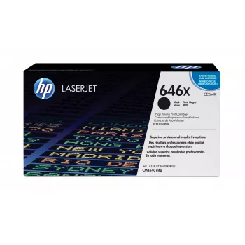 HP 646X Negro Cartucho de tóner LaserJet original de alta capacidad, 17000 páginas, Negro, 1 ud.