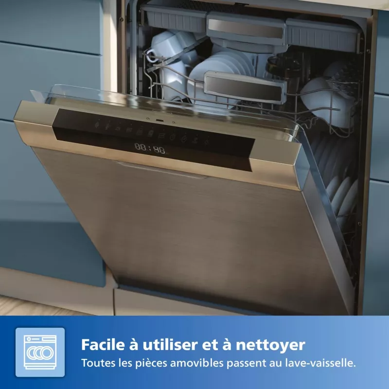 Freidora de aire Philips Serie 7000 HD9880/90 8,3 l 2200 W Negro Acero inoxidable