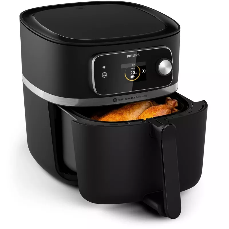 Freidora de aire Philips Serie 7000 HD9880/90 8,3 l 2200 W Negro Acero inoxidable