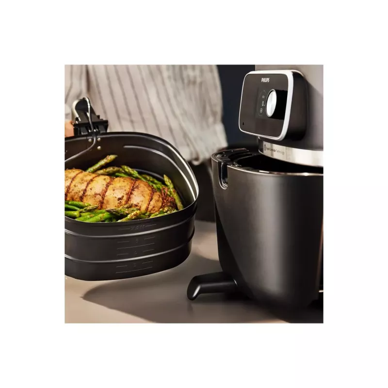 Freidora de aire Philips Serie 7000 HD9880/90 8,3 l 2200 W Negro Acero inoxidable