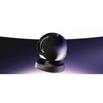 Imou Rex 3D 5MP-R1 Cámara H.265 Wi-Fi P&T, cámara de vigilancia IP, interior, con cable e inalámbrica, Amazon Alexa y Google Assistant, techo/pared/escritorio, Negro