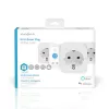 Enchufe inteligente Nedis WIFIP121FWT3 – enchufe Wi-Fi de interior, pack de 3