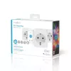 Enchufe inteligente Nedis WIFIP121FWT3 – enchufe Wi-Fi de interior, pack de 3