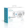 Enchufe inteligente Nedis WIFIP121FWT3 – enchufe Wi-Fi de interior, pack de 3