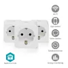 Enchufe inteligente Nedis WIFIP121FWT3 – enchufe Wi-Fi de interior, pack de 3