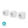 Enchufe inteligente Nedis WIFIP121FWT3 – enchufe Wi-Fi de interior, pack de 3