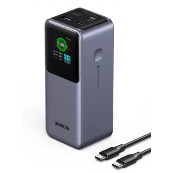 Batería externa Ugreen 20000mAh 130W carga rápida litio gris