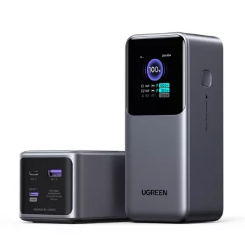 Batería externa Ugreen 20000mAh 130W carga rápida litio gris
