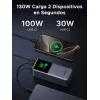 Batería externa Ugreen 20000mAh 130W carga rápida litio gris