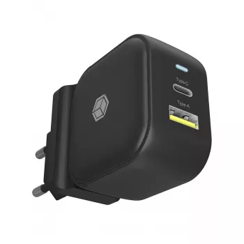 Cargador de pared ICY BOX 2 puertos USB Power Delivery carga rápida negro