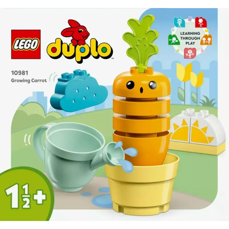 LEGO Duplo 10981 Zanahoria creciente – set de construcción y juego interactivo para niños pequeños