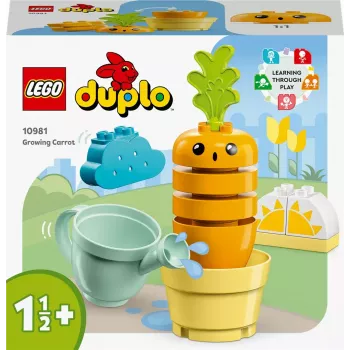 LEGO Duplo 10981 Zanahoria creciente – set de construcción y juego interactivo para niños pequeños
