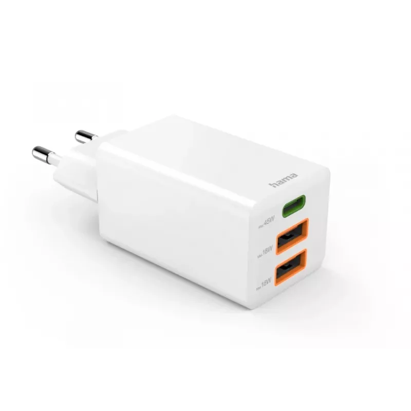 Hama 00201995 cargador para dispositivos móviles smartphone blanco AC carga rápida interior, exterior