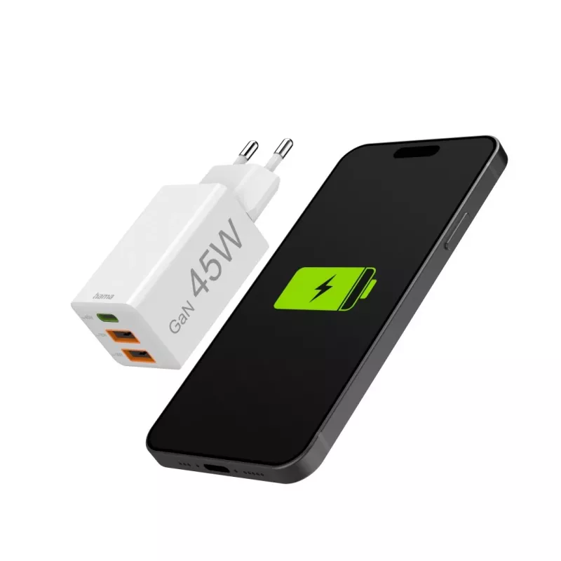 Hama 00201995 cargador para dispositivos móviles smartphone blanco AC carga rápida interior, exterior